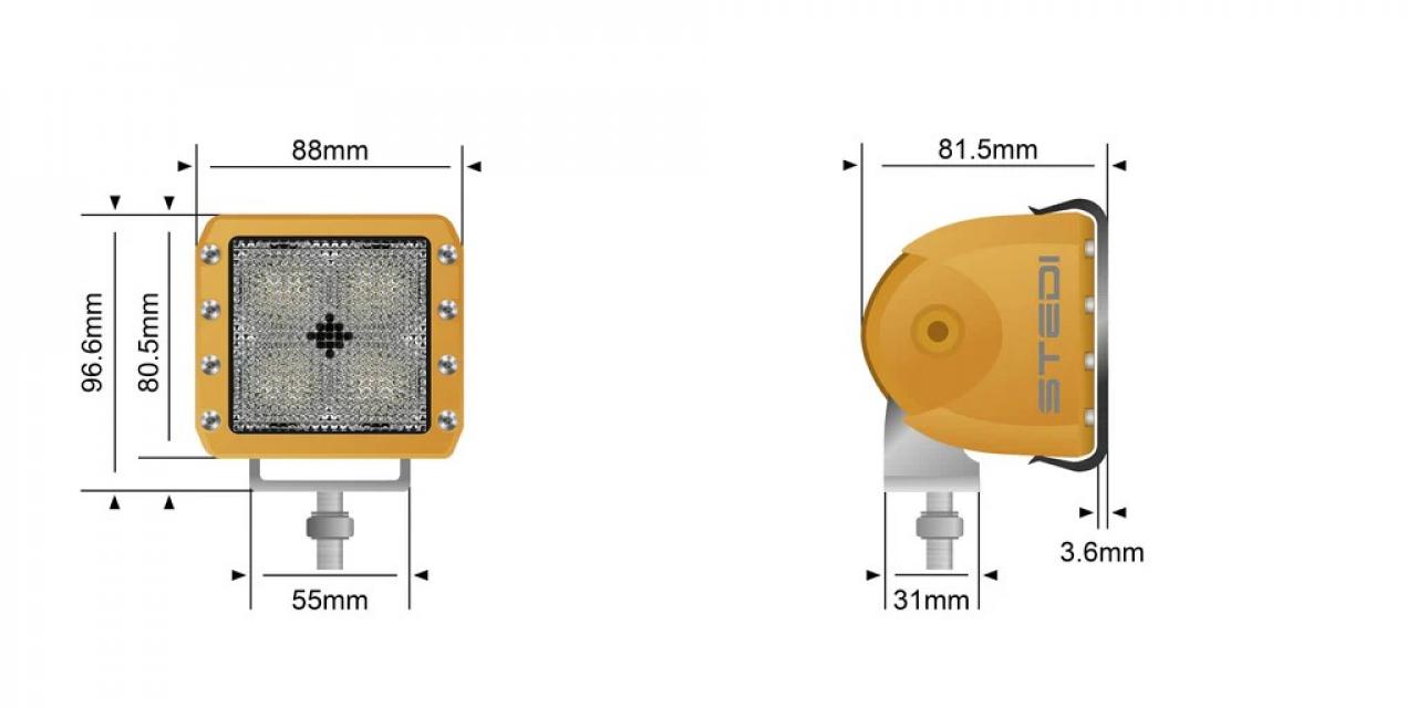 STEDI C4 Industrial LED Cube Light (Diffuse)
